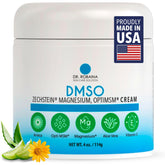 Dr. Robaina DMSO cream front packaging showing label and 4 oz size benefit of clarity