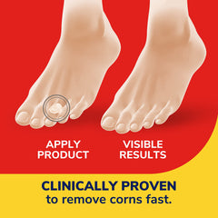 Dr. Scholl's bandage applied to toe demonstrating targeted protection