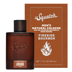 Dr. Squatch Fireside Bourbon front packaging shows compact 1.7 fl oz benefit travel-ready