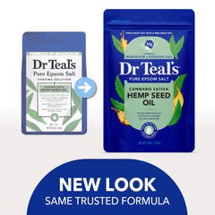 Dr Teal's being poured into bathtub demonstrating effortless at-home soak