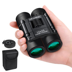 Dranbol front view showing compact binoculars and clear benefit of portability