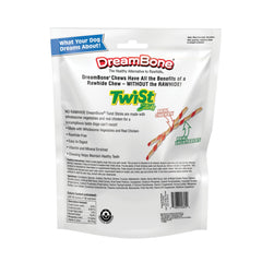 DreamBone close-up of twist stick texture highlighting durable chew and savory look