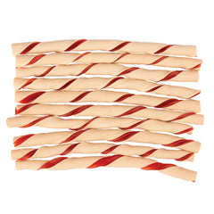 DreamBone single twist stick next to ruler showing size and portion for dogs