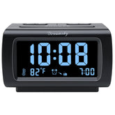 DreamSky front display showing large blue digits and easy reading benefit