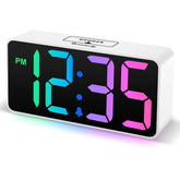 DreamSky front view of compact LED clock with clear time display and easy reading