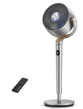 DREO fan front view showing pedestal and clean airflow benefit