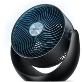 DREO front angled tabletop fan showing compact design and powerful airflow