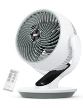 DREO front view table fan showing compact design and powerful airflow benefit