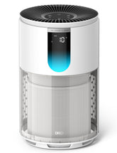 DREO front view showing sleek purifier design and intake for fast cleaning