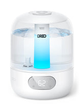 DREO humidifier front view showing compact design and clean lines for consistent humidity