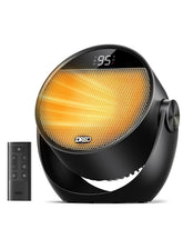 DREO front view of heater showing compact design and fast warmth