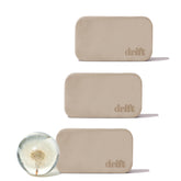 drift front packaging showing teak scent and three refills, displays clear product identity and benefit