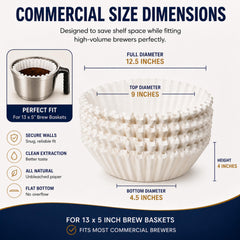 DRINK KATY'S filter placed in a BUNN brewer demonstrating secure fit and reliability