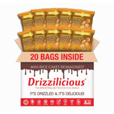 Drizzilicious front pack showing mini French Toast rice cakes and branding for easy selection