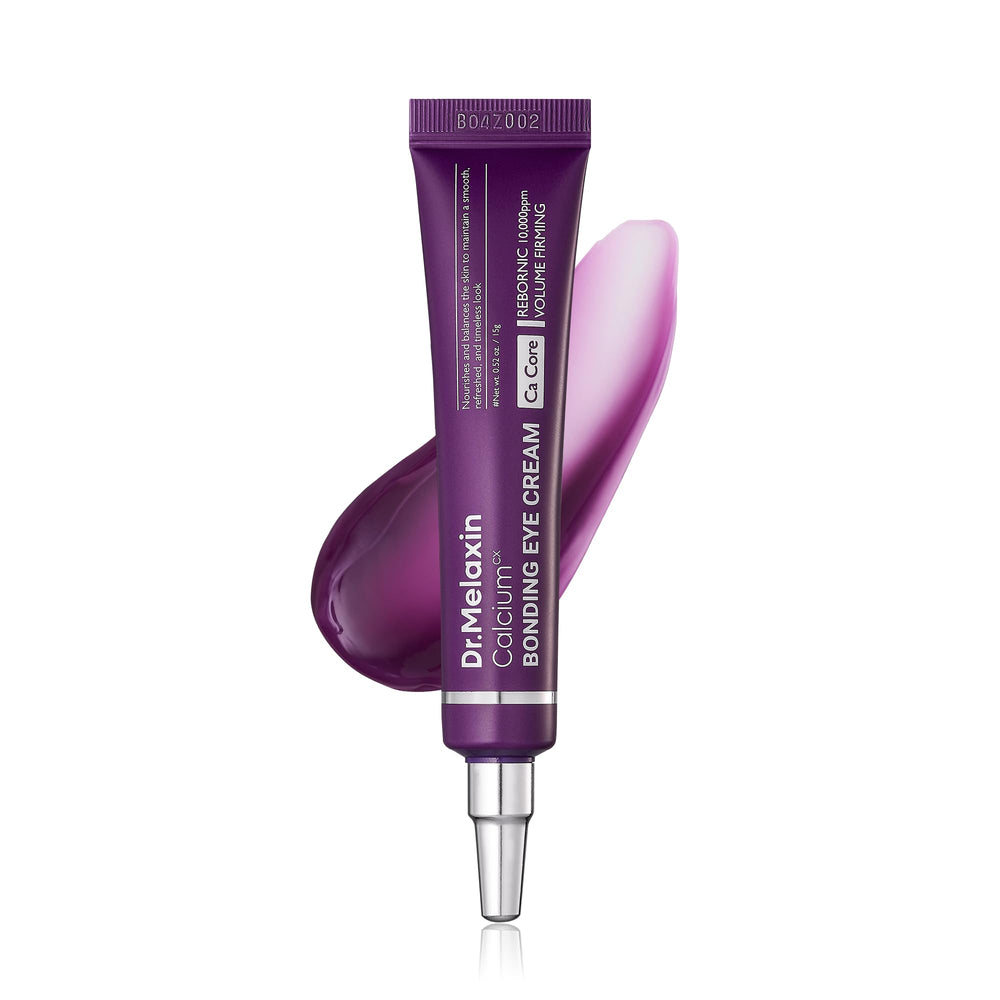 Dr.Melaxin front packaging showing compact travel-ready treatment for firmer eyes