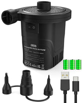 Dr.Meter inflator front view showing compact form and fast inflation benefit