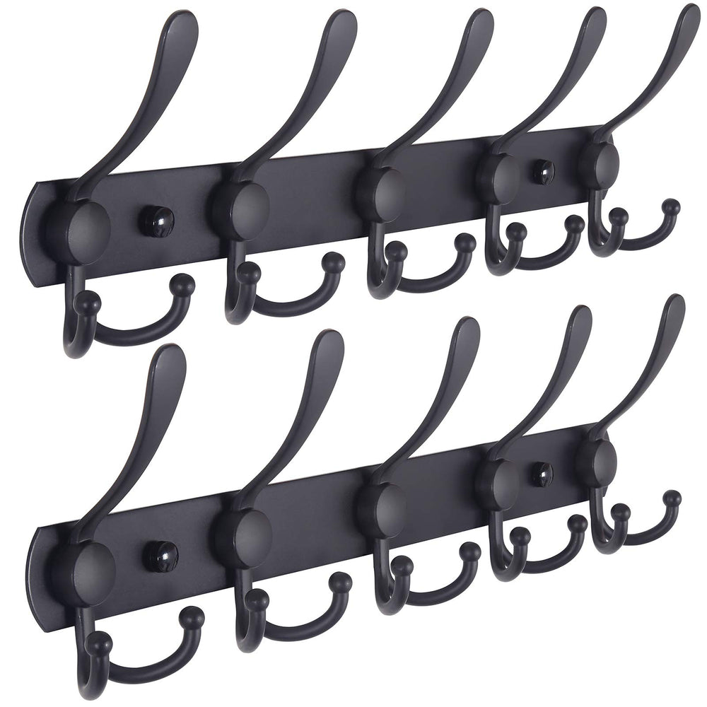 Dseap front view of 5-tri-hook rack shows organized hanging