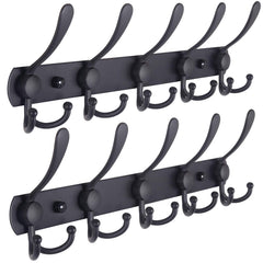Dseap front view of 5-tri-hook rack shows organized hanging