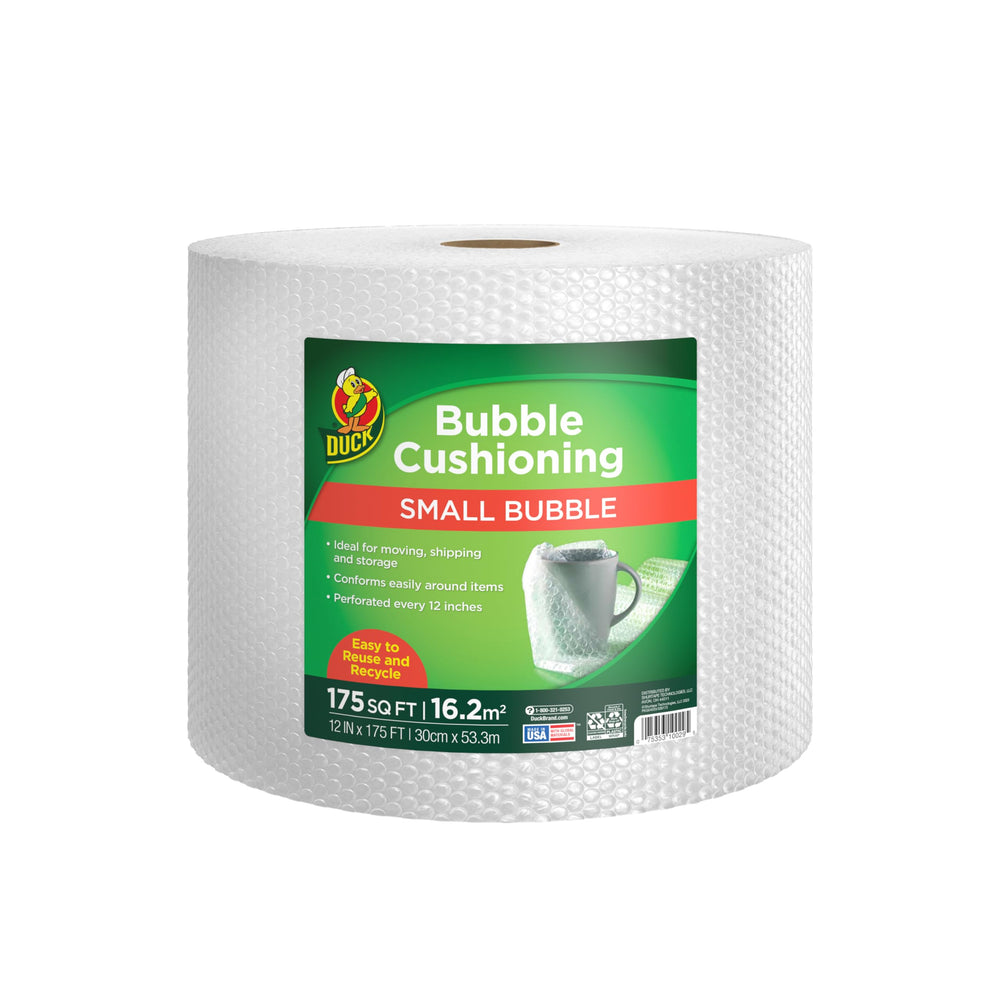 Duck small-bubble front packaging showing clear roll and label for quick identification