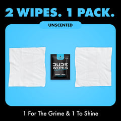 DUDE Wipes close-up texture of extra-large wipe for gentle cleanup