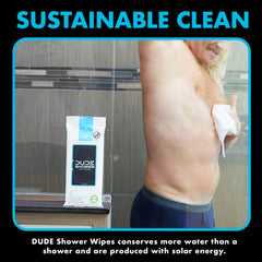 DUDE Wipes next to smartphone for scale and pocketable travel convenience