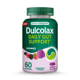 Dulcolax front packaging showing berry bottle and clear label benefits