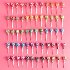 Dum Dums variety close-up highlighting multiple flavors for predictable assortment