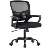 DUMOS front view mesh chair showing breathable back and ergonomic silhouette for cooler comfort