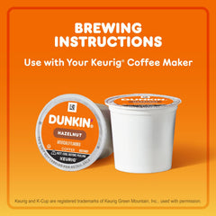 Brewed cup of Dunkin' Hazelnut coffee showing rich color and aroma