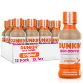 Dunkin' bottle front packaging showing brand and ready-to-drink convenience