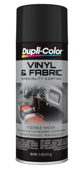 Dupli-Color flat black can front view showing label and size benefit