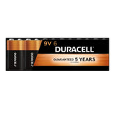 Duracell Coppertop front packaging showing six 9V batteries and clear labeling for readiness