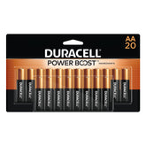 Duracell Coppertop front packaging showing 20-pack and brand reliability