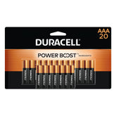 Duracell Coppertop front packaging showing 20-pack and organized storage benefit