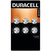 Duracell front packaging showing six CR2450 batteries and long storage benefit