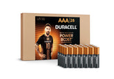 Duracell Messi pack front showcasing shelf-ready 28-count design and collectible benefit