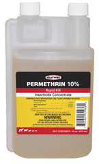 Durvet 10% permethrin front label showing product identity and strength for easy selection