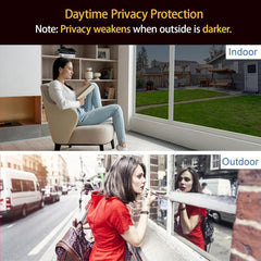 Dwersty reflective surface close-up illustrating mirror effect and daytime privacy