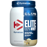 Dymatize front packaging showing gourmet vanilla and protein benefit