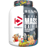 Dymatize front can showing Fruity Pebbles label and product size for quick identification