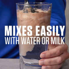 Close-up of Dymatize ISO100 powder texture for quick mixing benefit