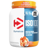 Dymatize ISO100 front package showing product and flavor benefit clarity