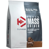 Dymatize front tub rich chocolate showing packaging and clear benefits