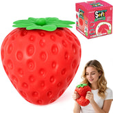 dZbGift strawberry front view showing realistic design and satisfying grip benefit