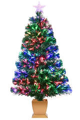 e crafty front view of 3ft tree showing multi-color lights and compact charm