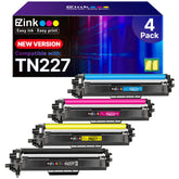 E-Z Ink front packaging showing the TN227 four-pack and compatibility list benefit