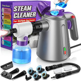 Ealloo steamer front view showing compact design and controls for easy portability