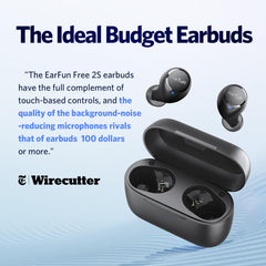 EarFun close-up of 7mm composite driver, detailed sound performance highlighted