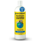earthbath front label showing gentle hypoallergenic benefits