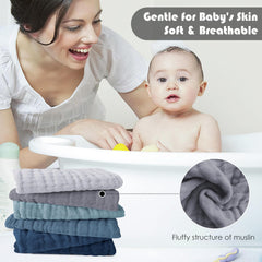 Ease Cubs neatly folded washcloths in nursery showing tidy storage and quick access
